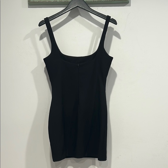 Zara Black Sleeveless Fitted Fran pencil Mini Dress women’s size medium black - Picture 4 of 4